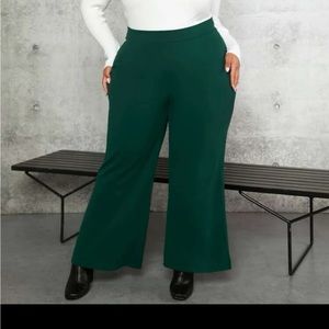 Beautiful dark green Size 26 Wide Leg Pants some stretch